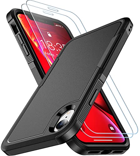 SPIDERCASE Schutzhülle für iPhone XR, 3 m Fallschutz in Militärqualität, rutschfest, 2 Stück Displayschutzfolie aus gehärtetem Glas, Airbag-Kissen, Schutzhülle für iPhone XR 6.1 Zoll (schwarz) SPIDERCASE Schutzhülle für iPhone XR, 3 m Fallschutz in Militärqualität, rutschfest, 2 Stück Displayschutzfolie aus gehärtetem Glas, Airbag-Kissen, Schutzhülle für iPhone XR 6.1 Zoll (schwarz) von SPIDERCASE