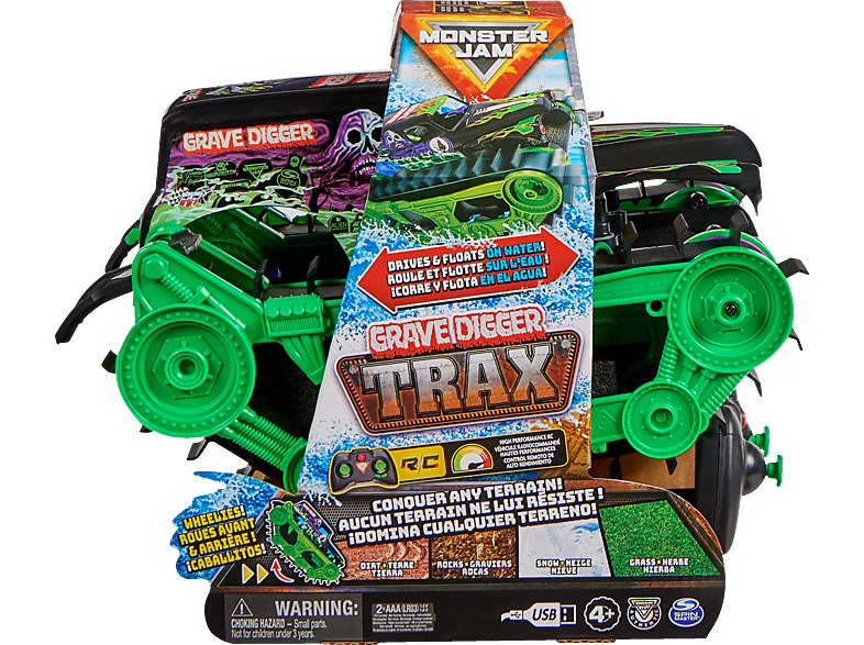 SPIN MASTER 49269 MJC MONSTER JAM GRAVE DIGGER TRAX ferngesteuertes Fahrzeug Mehrfarbig von SPIN MASTER
