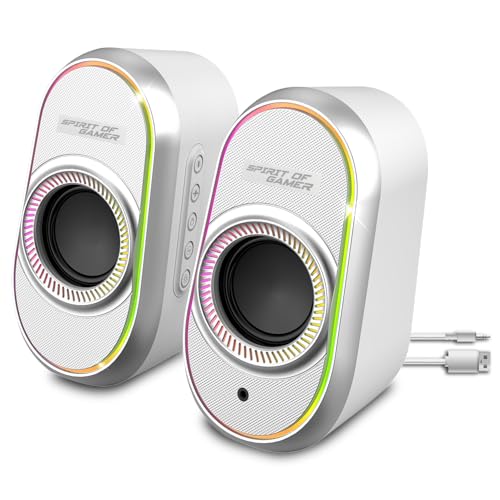 Fanatic 500: Lautsprecher Gaming 2.0 PC/Mac: satter und kraftvoller Sound/3,5-mm-Klinkenstecker + USB/Integrierte Fernbedienung/RGB-Hintergrundbeleuchtung/Bluetooth 5.1-kompatibel/kompakte Größe Fanatic 500: Lautsprecher Gaming 2.0 PC/Mac: satter und kraftvoller Sound/3,5-mm-Klinkenstecker + USB/Integrierte Fernbedienung/RGB-Hintergrundbeleuchtung/Bluetooth 5.1-kompatibel/kompakte Größe von SPIRIT OF GAMER