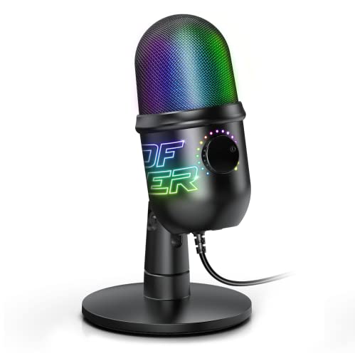 SPIRIT OF GAMER - EKO 400 RGB | Stand Gaming Mikrofon PC | Einfaches Aufnehmen Ihrer Stimme | Ideal für ASMR, Streaming, YouTube, Podcast & Twitch | USB Tischmikrofon für PC/PS4/PS5 von SPIRIT OF GAMER