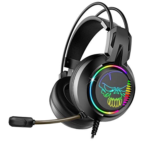 SPIRIT OF GAMER - ELITE-H10 - Kasken Schwarz Audio Pro Gamer - Simili Cuir - Mikrofon flexibel - HP 40mm - USB 2M - Son Surround 7.1 Virtual - RGB von SPIRIT OF GAMER