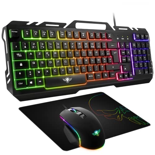 SPIRIT OF GAMER - Pro-MK5 3-in-1-Gaming-Paket – Gaming-Tastatur RGB Anti-Ghosting – Gaming-Maus 7 Tasten RGB 3200 DPI – rutschfeste Matte – kompatibel mit PC/Playstation/Xbox von SPIRIT OF GAMER