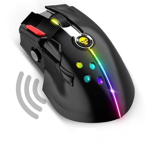 SPIRIT OF GAMER -XPERT M600- Kabellose Gaming Maus Wiederaufladbar – Gaming Maus 10000 DPI RGB - Hochpräziser Optischer Sensor - 12 Programmierbare Tasten - 1 Rapid'Fire - 4 Funktionen Joystick von SPIRIT OF GAMER