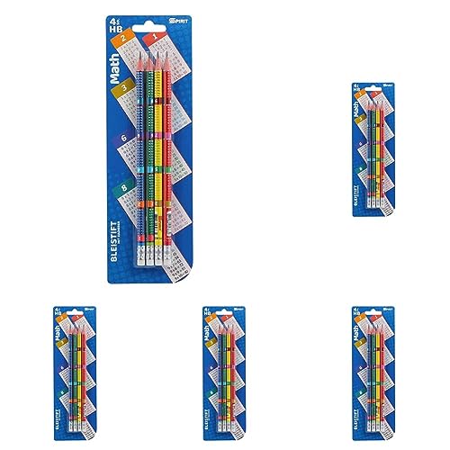 SPIRIT TTS Bleistift Rund mit Radiergummi ''Math'', 407598, 1 Stück (20er Pack) von SPIRIT