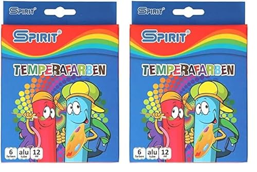 SPIRIT TTS Temperafarben 12ml, 6 Stk (Packung mit 2) von SPIRIT
