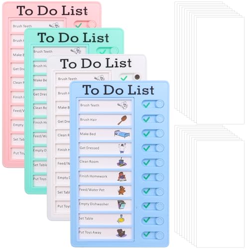 SPOKKI 4 Stück To Do List Checklist Board, Memo Checklist Boards, Chart Memo Board mit 20 Trocken Löschen Papier, To Do Liste Kinder, Tragbare Memoboards Zuhause Reisen Lernplanung Zeitplan Erinnerung SPOKKI 4 Stück To Do List Checklist Board, Memo Checklist Boards, Chart Memo Board mit 20 Trocken Löschen Papier, To Do Liste Kinder, Tragbare Memoboards Zuhause Reisen Lernplanung Zeitplan Erinnerung von SPOKKI