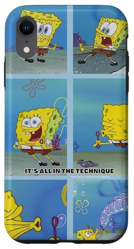 Hülle für iPhone XR SpongeBob SquarePants SpongeBob Bubble Technique Grid Logo von SPONGEBOB SQUAREPANTS