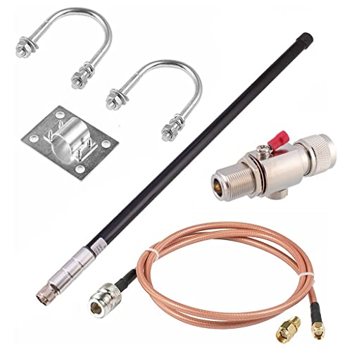5,8 dBi für Lora Antenne 868 MHz Fiberglas Lorawan Antenne mit 1Meter Low Loss RG142 Verlängerungskabel für RAK Nebra für Bobcat HNT Helium Hotspot Miner SyncroBit LoraWan für Lora Modul Repeater von SPORTARC