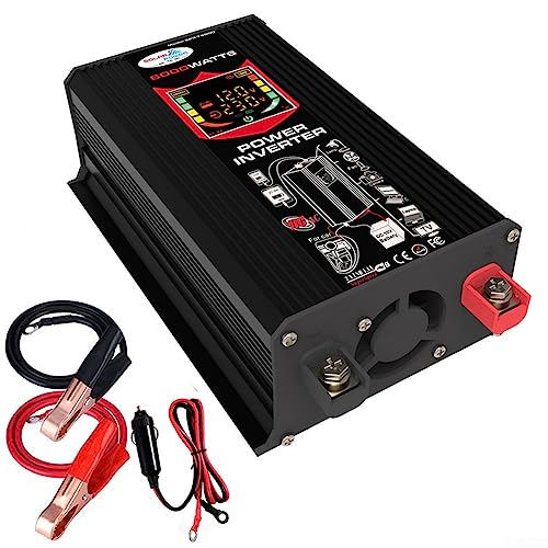 Grid-Tie Inverter 6000 W DC 12 V auf AC 110 V Auto Spannungswandler Ladegerät Adapter Dual USB von SPORTARC