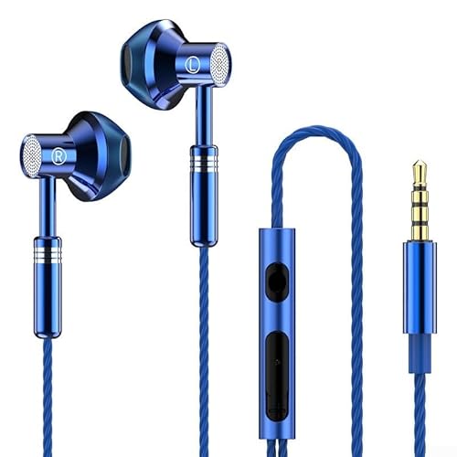 SPORTARC 1 x Kopfhörer mit Kabel, integriertes Mikrofon (blau) von SPORTARC