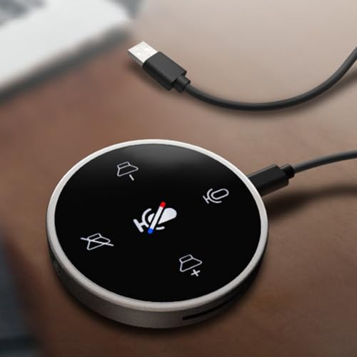 SPORTARC Desktop-USB-Mikrofon, Konferenz-Freisprecheinrichtung, für 360° Omnidirektionales Mikrofon mit Stummschalttaste, Eingebauter Lautsprecher Desktop-Mikrofon von SPORTARC
