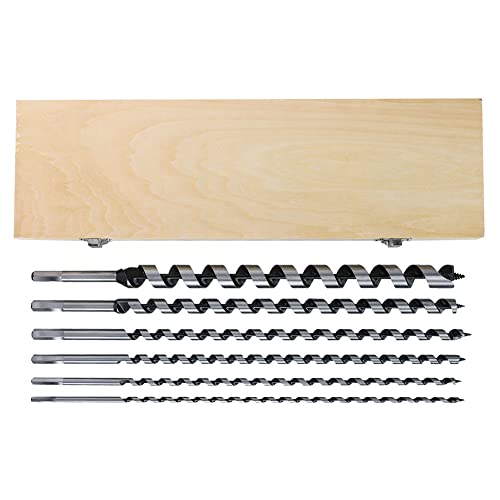 SPORTARC Extra langes Holzbohrer-Set, 6-teilig, Schlangenbohrer, 460 mm lang, Holzbohrer, Tischlerei, Holzbohrer von SPORTARC
