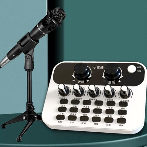 SPORTARC Mobile Live Broadcast Soundkarte Mini Live Broadcaster, Bluetooth 5 0 kompatibel, hochempfindliches Kondensatormikrofon von SPORTARC