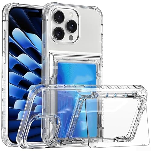 SPORTARC Schutzhülle für 16 Pro Max im Brieftaschenstil mit transparentem Kartenschlitz-Design für einfachen Zugriff (für iPhone 16, transparent) von SPORTARC