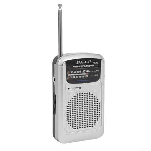 Tragbares Taschenradio, Retro 3 Band AM/FM/WB Dreiwege-Radio mit Mini-Teleskopantenne Eingebaute Lautsprecher DC 3V Tragbares Taschenradio, Retro 3 Band AM/FM/WB Dreiwege-Radio mit Mini-Teleskopantenne Eingebaute Lautsprecher DC 3V von SPORTARC
