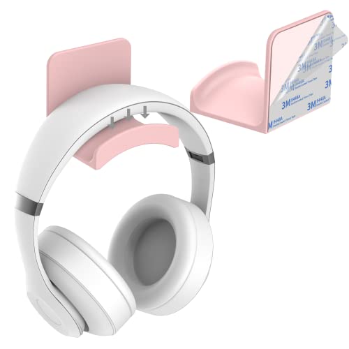 SPORTLINK Headset Halterung Halter - Universal Kopfhörer Haken Wandhalterung Ohrhörer Aufhänger mit [Starkem Klebeband] für Mehrere Geräte, Schreibtisch, Wand, Tisch, Gaming Headphones(Rosa) von SPORTLINK