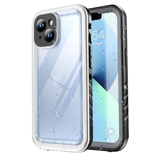 SPORTLINK für iPhone 13 Mini Hülle wasserdichte - 360 Grad Outdoor Transparent Schutzhülle kameraschutz Displayschutz [IP68 Waterproof] [6FT Stoßfeste Hard Case] [Nie Vergilbung] - Schwarz/Klar von SPORTLINK