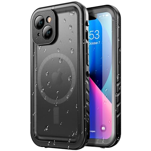 SPORTLINK für iPhone 13 Wasserdicht Hülle - 360 Grad Outdoor Schutzhülle kameraschutz Displayschutz[ mit MagSafe][IP68 Waterproof] [6FT Stoßfeste Hard Case ] Magnetisch handyhülle Schwarz 6,1" von SPORTLINK