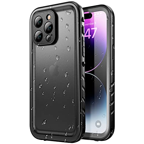 SPORTLINK für iPhone 14 Pro Max Wasserdicht Hülle - 360 Grad Outdoor Schutzhülle kameraschutz Displayschutz [IP68 Waterproof] [6FT Stoßfeste Hard Case ] Panzerhülle Komplettschutz Schwarz 6,7" von SPORTLINK