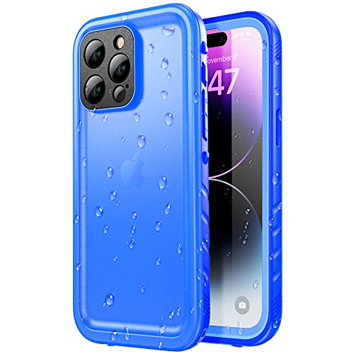 SPORTLINK für iPhone 14 Pro Max Wasserdicht Hülle - 360 Grad Outdoor Schutzhülle mit Kameraschutz Displayschutz [IP68 Waterproof] [6FT Fallschutz Hard Case ] Panzerhülle komplettschutz handyhülle Blau von SPORTLINK
