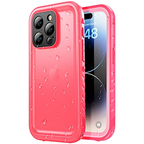 SPORTLINK für iPhone 14 Pro Wasserdicht Hülle - 360 Grad Outdoor Schutzhülle mit Kameraschutz Displayschutz [IP68 Waterproof] [6FT Fallschutz Hard Case ] Panzerhülle komplettschutz handyhülle Rosa von SPORTLINK