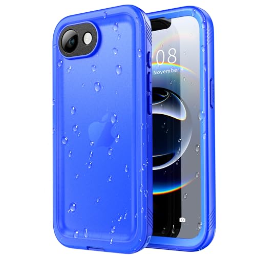 SPORTLINK für iPhone 16e Hülle Wasserdicht - 360 Grad Outdoor Schutzhülle kameraschutz Displayschutz [Kamera-Steuerung] [IP68 Waterproof] [6FT Stoßfeste Hard Case] Panzerhülle Blau 6,1" von SPORTLINK