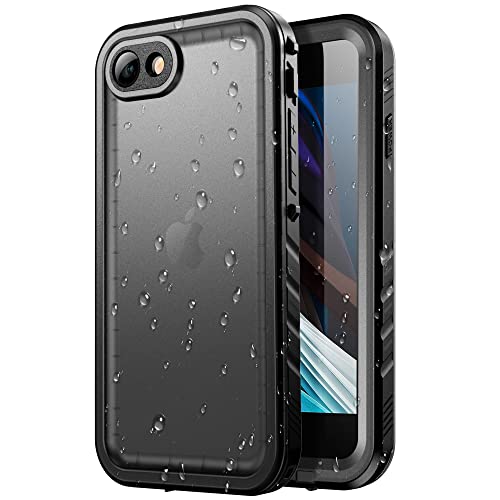 SPORTLINK für iPhone SE 2022/2020 iPhone 8 7 SE3 SE2 Wasserdicht Hülle - 360 Grad Outdoor Schutzhülle kameraschutz Displayschutz [IP68 Waterproof] [6FT Stoßfeste Hard Case ] Schwarz von SPORTLINK