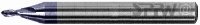SPPW Micro-Radiusfräser VHM+X.Cut 0,75xØ L:39x0,75 z:2 d3 Ø1,00 von SPPW