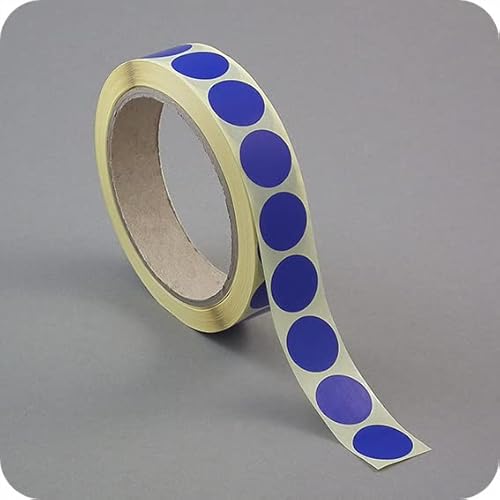 SPRINTIS Markierungspunkte 20mm, 1000 Klebepunkte auf Rolle, selbstklebender Markierungspunkt aus Papier (königsblau) von SPRINTIS