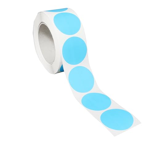 SPRINTIS Markierungspunkte 40mm, 1000 Klebepunkte auf Rolle, selbstklebender Markierungspunkt aus Papier (hellblau) von SPRINTIS