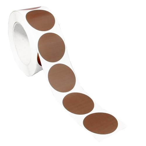 SPRINTIS Markierungspunkte 50mm, 1000 Klebepunkte auf Rolle, selbstklebender Markierungspunkt aus Papier (dunkelbraun) von SPRINTIS
