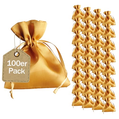 SPRINTIS Satinsäckchen - edle Geschenkbeutel mit Satinband – wiederverwendbare Schmuckbeutel, perfekt für Weihnachten und Hochzeit von SPRINTIS