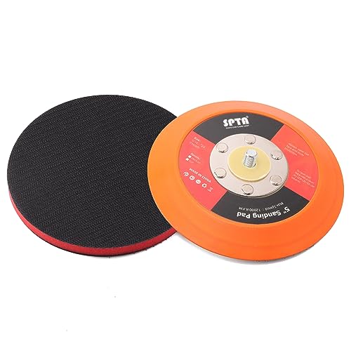 SPTA Flexible Ränder mit Klettverschluss, 0,79 cm (5/16 Zoll), 24 Fäden, PU-Stützteller 5" (125mm) Schwarz BCPS5 von SPTA