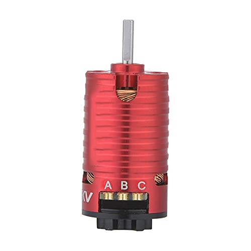 3500KV Motor 2 Pol CNC 6061 Aluminium -Wärmekühlkörper, Hohe Drehzahl ABEC Übergroße Lager für 1/24 1/28 RC -Modellauto mit Universeller Anpassung von SPYMINNPOO