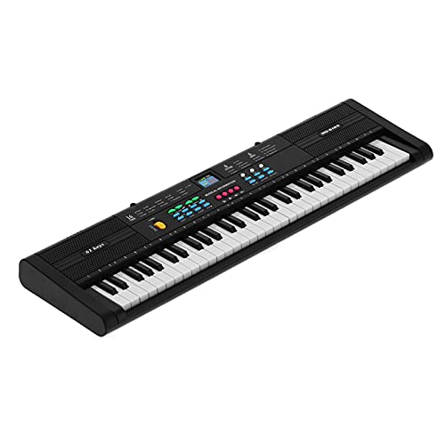 Multifunktionales Elektrisches Tastatur Klavier 61 Tasten mit USB -Kabelmikrofon für Kinder und Anfänger MQ6189 von SPYMINNPOO
