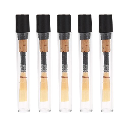 Oboe Reeds für Professionelle und Studentische Oboisten, Handgefertigte Rohrschilfes mit Klarem Plastikrohrhülsen, Windinstrumenten -Zubehör (5 verkauft) von SPYMINNPOO