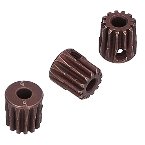 SPYMINNPOO 3Pcs RC Motor Ritzel,48DP 13T Stahl 3.175mm Welle Ritzel für 1/10 RC Auto Modellspielzeug Zubehör Für Modellautos von SPYMINNPOO