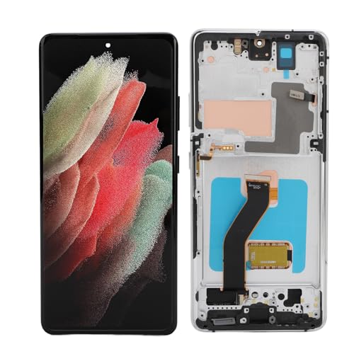 SPYMINNPOO HD -Telefonbildschirm Digitalisierer Set für Ultra 5G SM G998B, Empfangs -Touchscreen Ersatzkit (Silver) von SPYMINNPOO