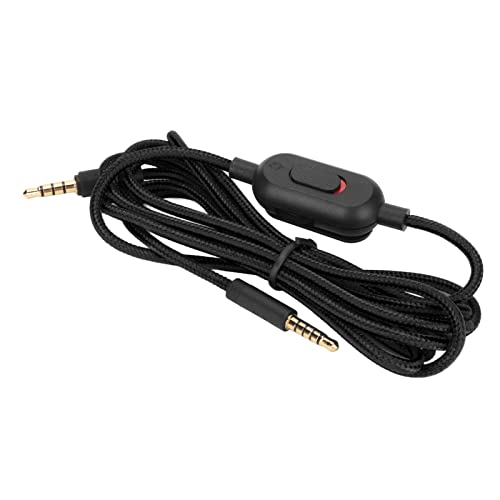 SPYMINNPOO Kopfhörer -Soundkabel für G Pro G Pro X G433, Gewebtes Kopfhörerkabel mit Lautstärkeregelung und Stummschalter, Ideal für Spielsitzungen (BLACK) von SPYMINNPOO