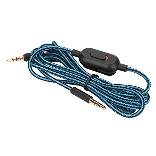 SPYMINNPOO Kopfhörer -Soundkabel für G Pro G Pro X G433, Gewebtes Kopfhörerkabel mit Lautstärkeregelung und Stummschalter, Ideal für Spielsitzungen (BLUE) von SPYMINNPOO