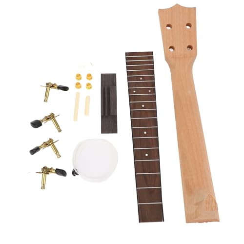 Ukulele Neck -Kit, 26 -Zoll -Ukulele -Baugruppe Set mit Rosenholz -Fingerboard -String -Instrumenten -Werkzeug für Kinder und Erwachsene von SPYMINNPOO