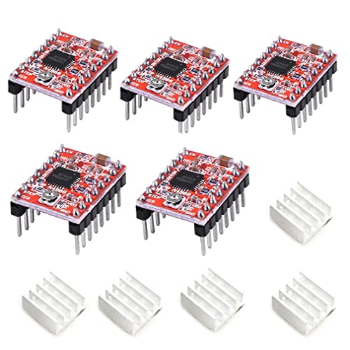 Speesy 5 StüCke A4988 Stepstick Schrittmotortreibermodul mit KüHlköRper für 3D Drucker Reprap Geeignet Speesy 5 StüCke A4988 Stepstick Schrittmotortreibermodul mit KüHlköRper für 3D Drucker Reprap Geeignet von SPeesy