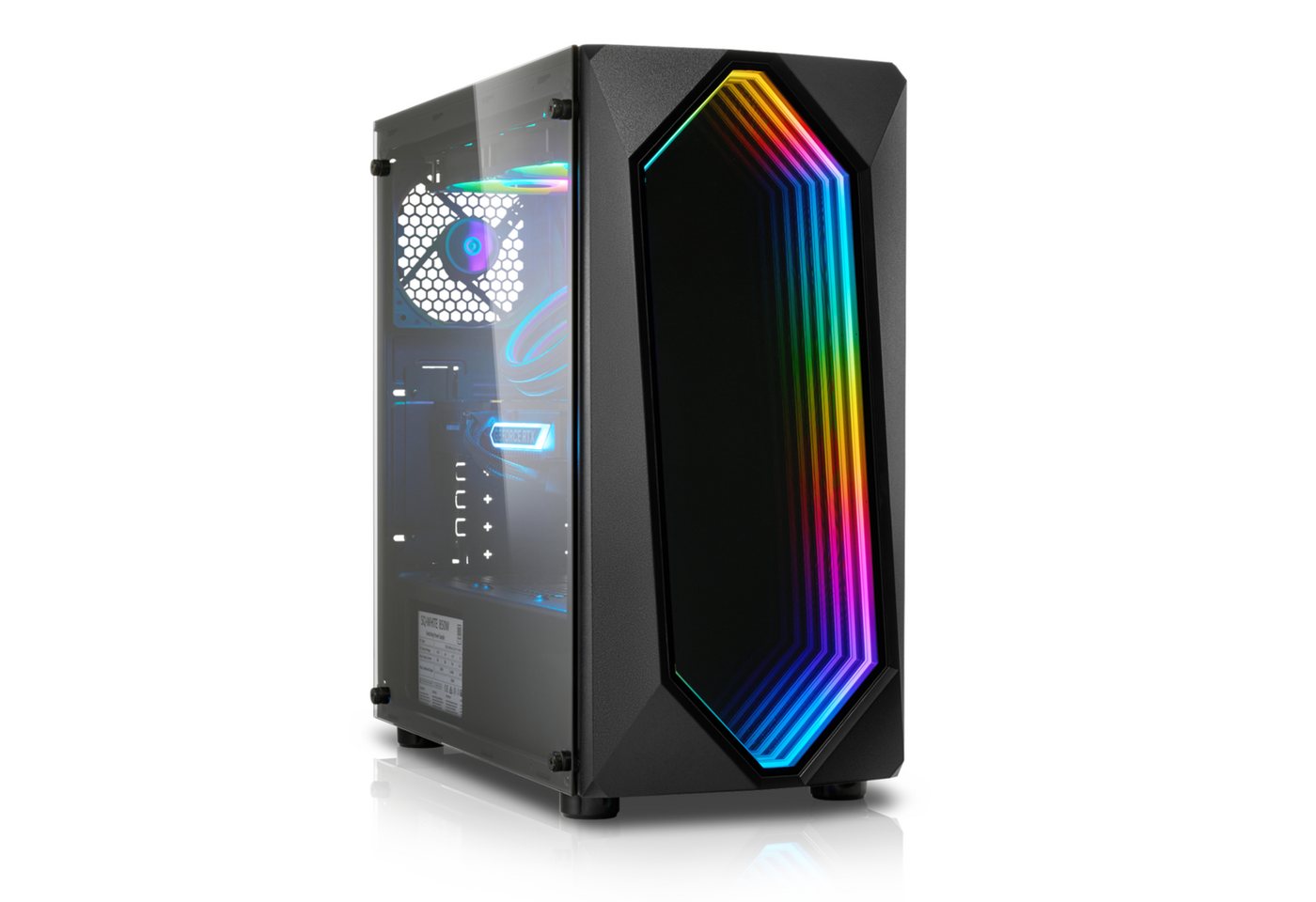 SQ-POWER GmbH Gaming-Gehäuse SQ-Tower 11T, Glas Seitenteil, ATX Formfaktor, Temperiertes Glas, RGB Lüfter SQ-POWER GmbH Gaming-Gehäuse SQ-Tower 11T, Glas Seitenteil, ATX Formfaktor, Temperiertes Glas, RGB Lüfter von SQ-POWER GmbH