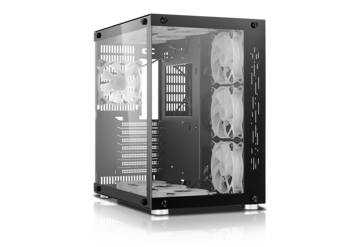 SQ-POWER GmbH Gaming-Gehäuse SQ-Tower XTREME, Vollglas, ATX Formfaktor, Temperiertes Glas, RGB Lüfter SQ-POWER GmbH Gaming-Gehäuse SQ-Tower XTREME, Vollglas, ATX Formfaktor, Temperiertes Glas, RGB Lüfter von SQ-POWER GmbH