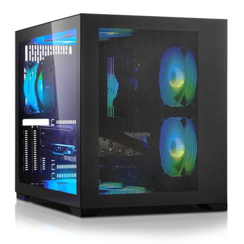 SQ-Tower Xtreme AF RGB Gaming Gehäuse Mid-Tower ATX, Tempered Glass Panel, Metal Mesh Front, 10x ARGB 120mm Lüfter, schwarz SQ-Tower Xtreme AF RGB Gaming Gehäuse Mid-Tower ATX, Tempered Glass Panel, Metal Mesh Front, 10x ARGB 120mm Lüfter, schwarz von SQ-Power