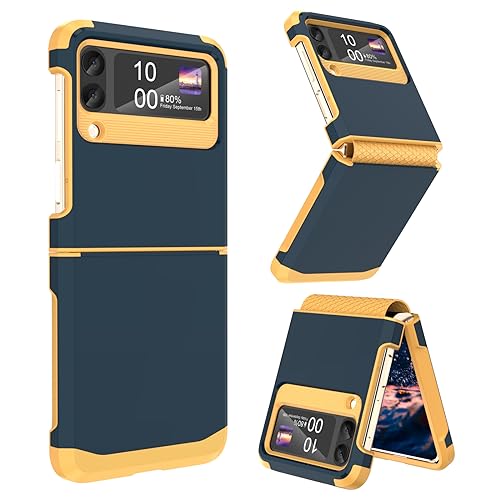 Schutzhülle für Galaxy Z Flip 3 mit Scharnierschutz für Samsung Flip 3, robust, stoßfest, Ganzkörper-Schutzhülle für Z Flip 3 5G (2023), Blau von SQMCase