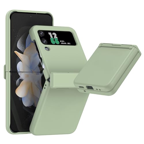 Entworfen für Z Flip 4/3 Hülle mit Scharnierschutz, vollständige Abdeckung, stoßfest, schlanker Schutz für Samsung Galaxy Z Flip 4/3 (Grün) von SQMCase