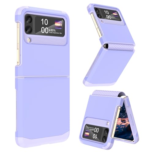 SQMCase Entworfen für Galaxy Z Flip 3 Hülle mit Scharnierschutz, Samsung Flip 3, robuste, stoßfeste Ganzkörper-Schutzhülle für Z Flip 3 5G (2023), Violett 1 von SQMCase