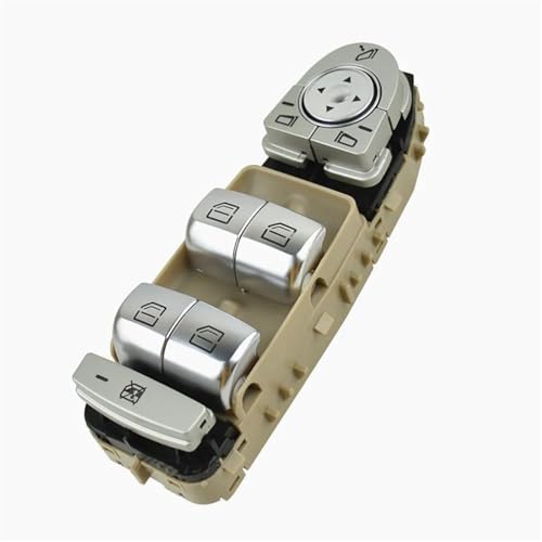 Fensterheberschalter 2229056800 Orange Licht Power Fenster Schalter Elektrische Fenster Schalter Für Mercedes Für Benz W205 C180 C200 C300 2014-2018 Auto Fenster Schalter(Beige) von SQOFJGIGN