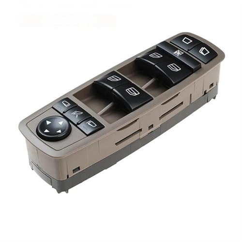 Fensterheberschalter 3-farbiger Fenster-Hauptschalter Für Benz ML350 W251 X164 GL450 R350 A2518300390 2518300390 Auto Fenster Schalter(Braun) von SQOFJGIGN